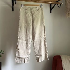 J. McLaughlin tan linen pants